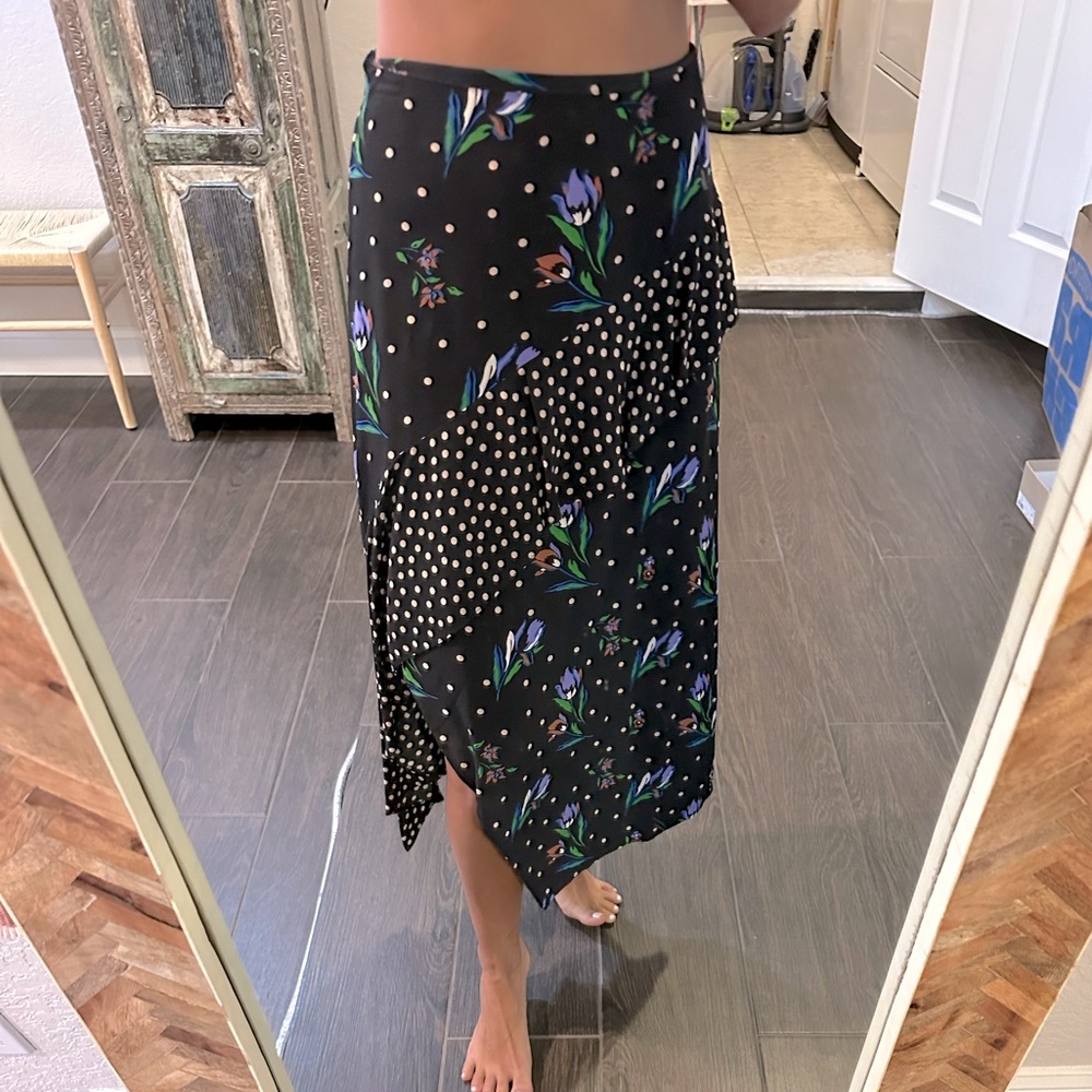 ASOS Size 0 Black High Waist Midi Skirt